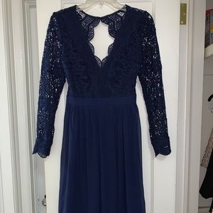 open back formal gown